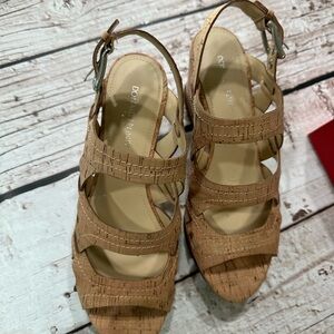 Donald J. Pliner Cork Fran Wedge Sandals